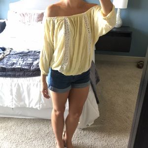 Off the shoulder peasant top